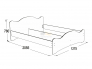 Кровать-5 двойная 1200*2000 мм ясень анкор темный