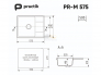 Мойка Practik PR-M 575-002 слоновая кость