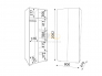 Шкаф Осло 2 двери штанга/полки М03 ручка торцевая Белый