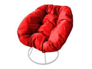Кресло Пончик без ротанга красная подушка