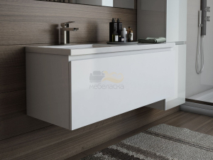 Тумба с раковиной слева Dallas Luxe 1150 навесная 1 длинный ящик