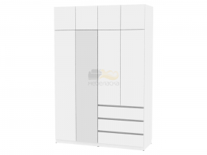 Шкаф с зеркалом Malta light H306М и Антресоль HA4