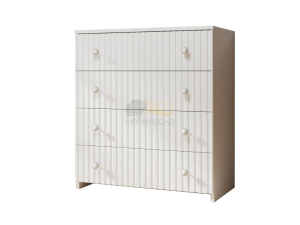 Комод 4 МДФ Белый/белая береза