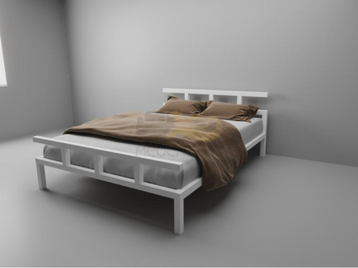 Кровать металлическая Лофт 1200 белая
