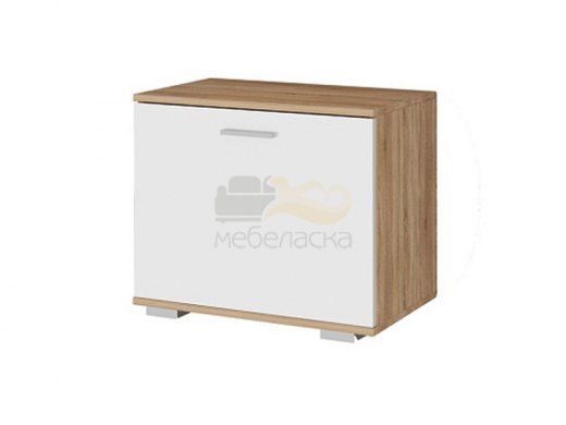 Обувница Италия О-600 дуб сонома/белый глянец
