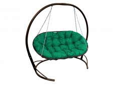 Диван Мамасан подвесной зелёная подушка