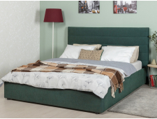 Кровать двойная Амалия 180 RUDY-2 1501 A1 color 32 темный серо-зеленый